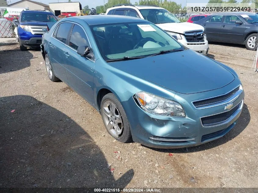 2009 Chevrolet Malibu Ls VIN: 1G1ZG57B59F229493 Lot: 40221515