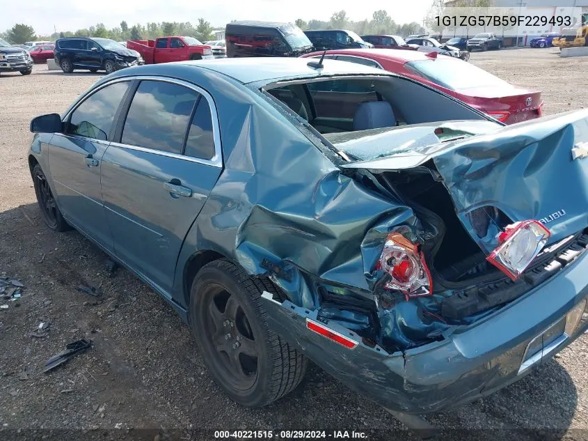 2009 Chevrolet Malibu Ls VIN: 1G1ZG57B59F229493 Lot: 40221515