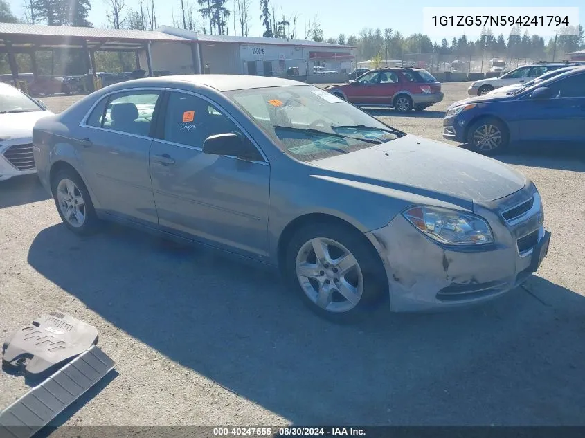 2009 Chevrolet Malibu Ls VIN: 1G1ZG57N594241794 Lot: 40247555