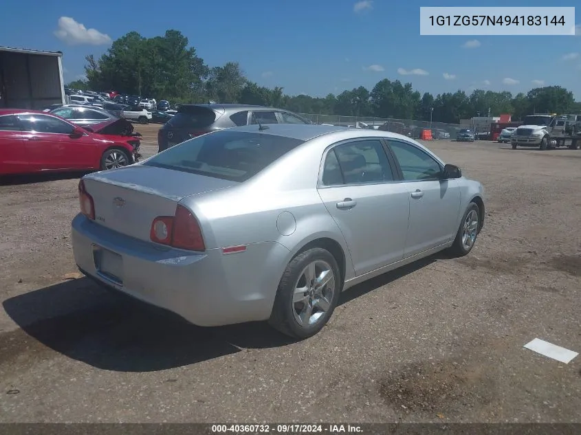 1G1ZG57N494183144 2009 Chevrolet Malibu Ls