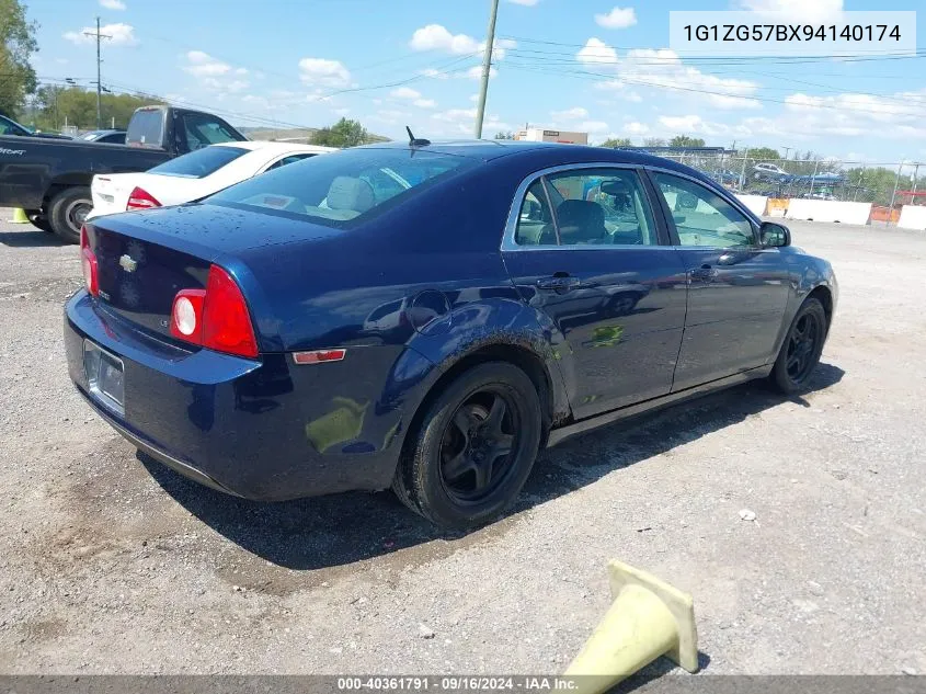 2009 Chevrolet Malibu Ls VIN: 1G1ZG57BX94140174 Lot: 40361791