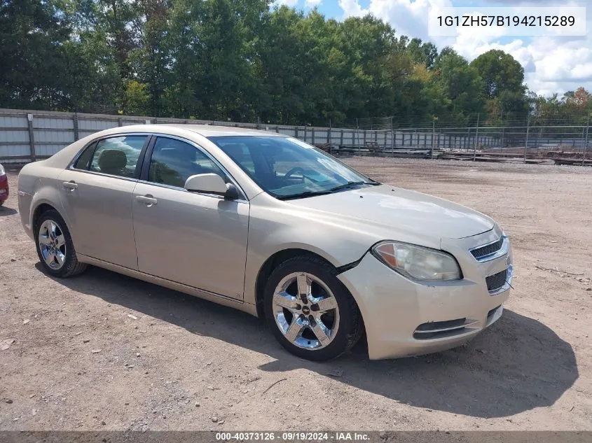 2009 Chevrolet Malibu Lt VIN: 1G1ZH57B194215289 Lot: 40373126