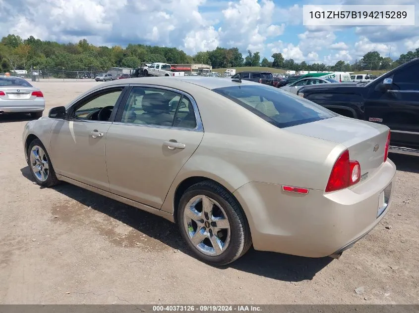 2009 Chevrolet Malibu Lt VIN: 1G1ZH57B194215289 Lot: 40373126