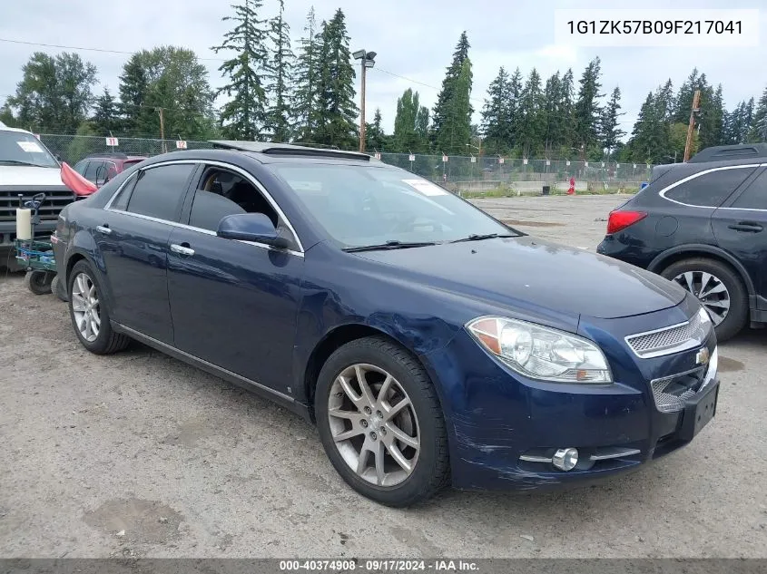 2009 Chevrolet Malibu Ltz VIN: 1G1ZK57B09F217041 Lot: 40374908