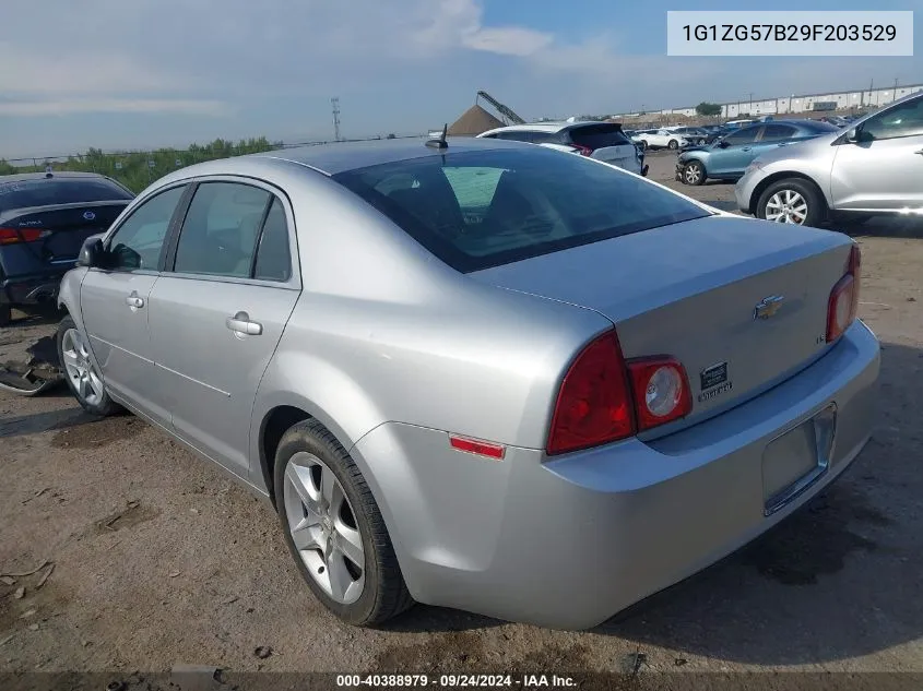 2009 Chevrolet Malibu Ls VIN: 1G1ZG57B29F203529 Lot: 40388979