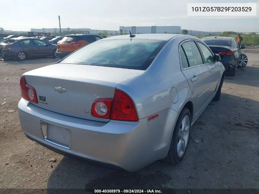 2009 Chevrolet Malibu Ls VIN: 1G1ZG57B29F203529 Lot: 40388979