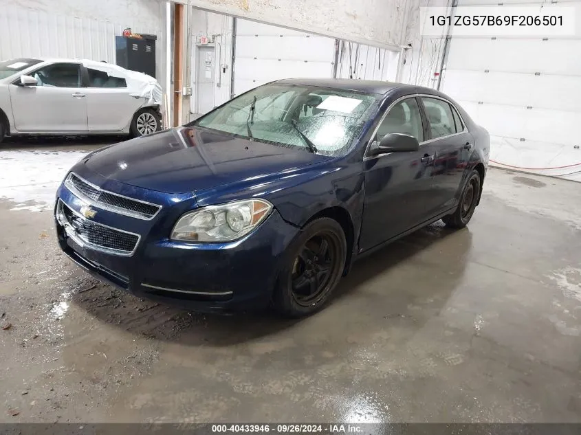 2009 Chevrolet Malibu Ls VIN: 1G1ZG57B69F206501 Lot: 40433946