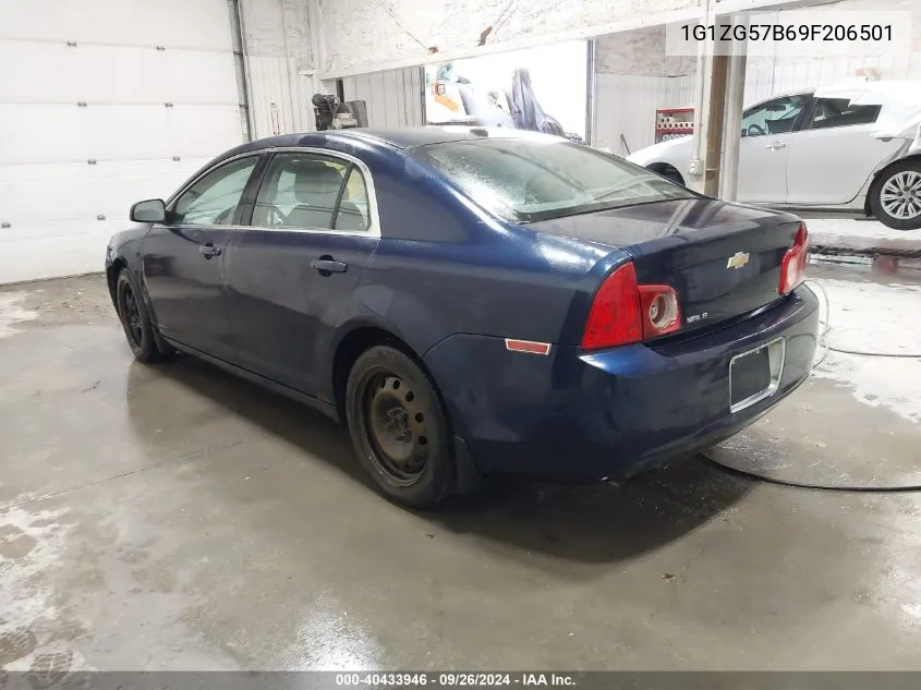 2009 Chevrolet Malibu Ls VIN: 1G1ZG57B69F206501 Lot: 40433946