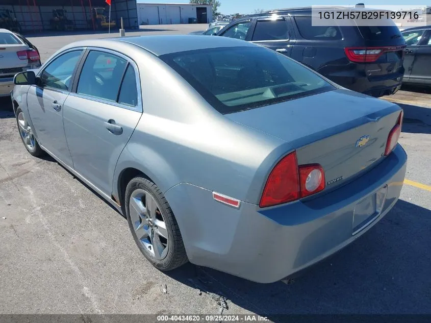 2009 Chevrolet Malibu Lt VIN: 1G1ZH57B29F139716 Lot: 40434620