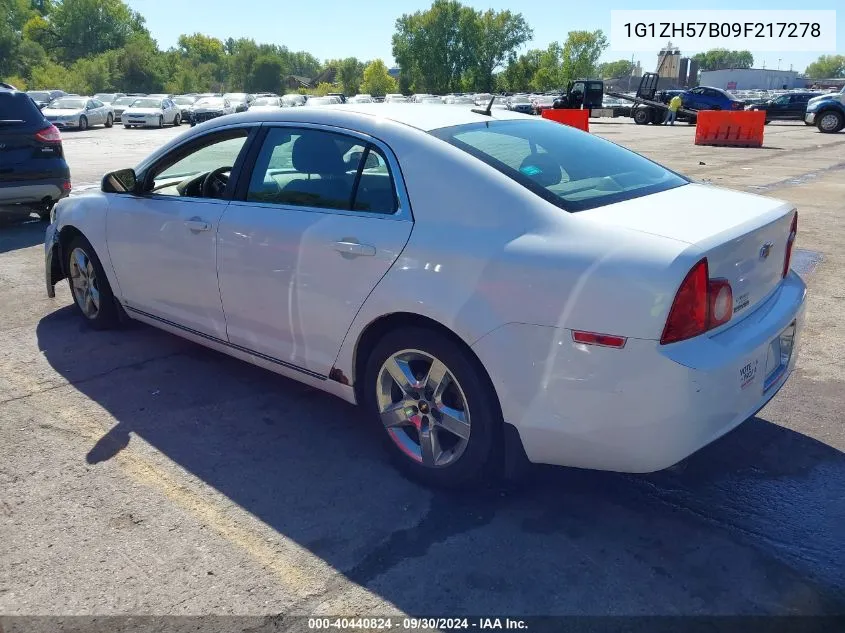 2009 Chevrolet Malibu Lt VIN: 1G1ZH57B09F217278 Lot: 40440824