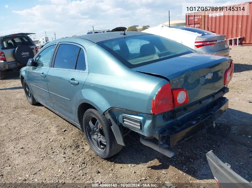 2009 Chevrolet Malibu Ls VIN: 1G1ZG57B89F145314 Lot: 40460140