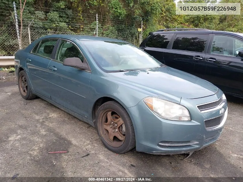 2009 Chevrolet Malibu Ls VIN: 1G1ZG57B59F226948 Lot: 40461342