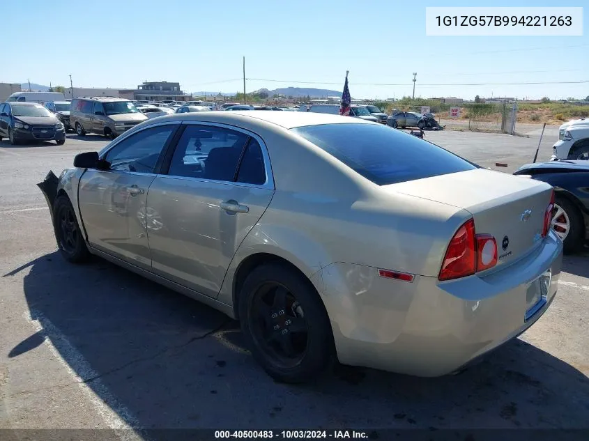 2009 Chevrolet Malibu Ls VIN: 1G1ZG57B994221263 Lot: 40500483