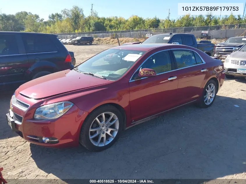 2009 Chevrolet Malibu Ltz VIN: 1G1ZK57B89F179753 Lot: 40518525