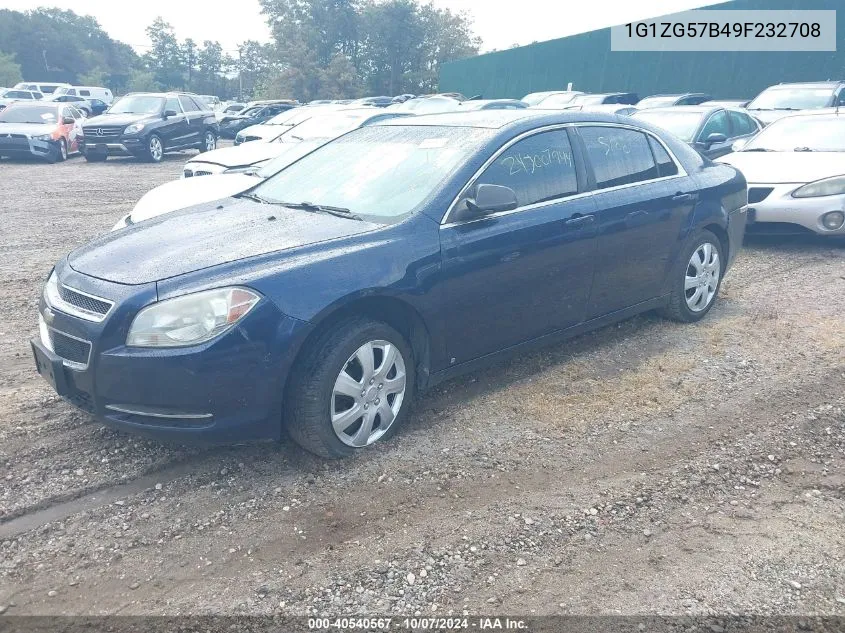 2009 Chevrolet Malibu Ls VIN: 1G1ZG57B49F232708 Lot: 40540567