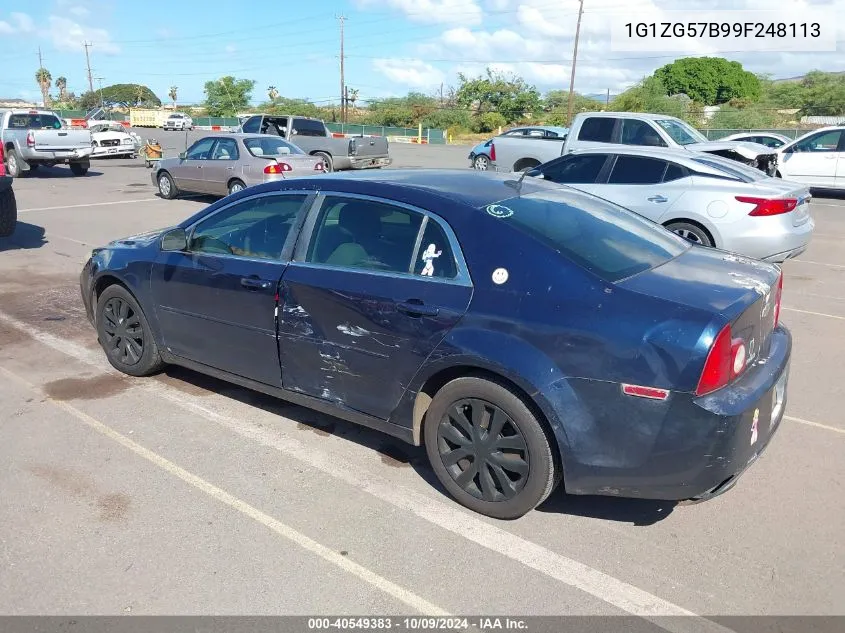 2009 Chevrolet Malibu Ls VIN: 1G1ZG57B99F248113 Lot: 40549383