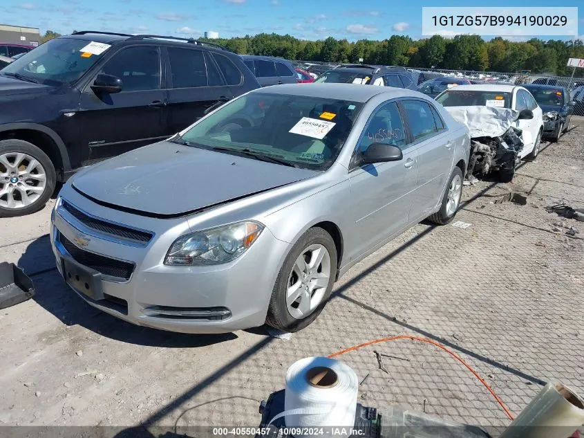 2009 Chevrolet Malibu Ls VIN: 1G1ZG57B994190029 Lot: 40550457