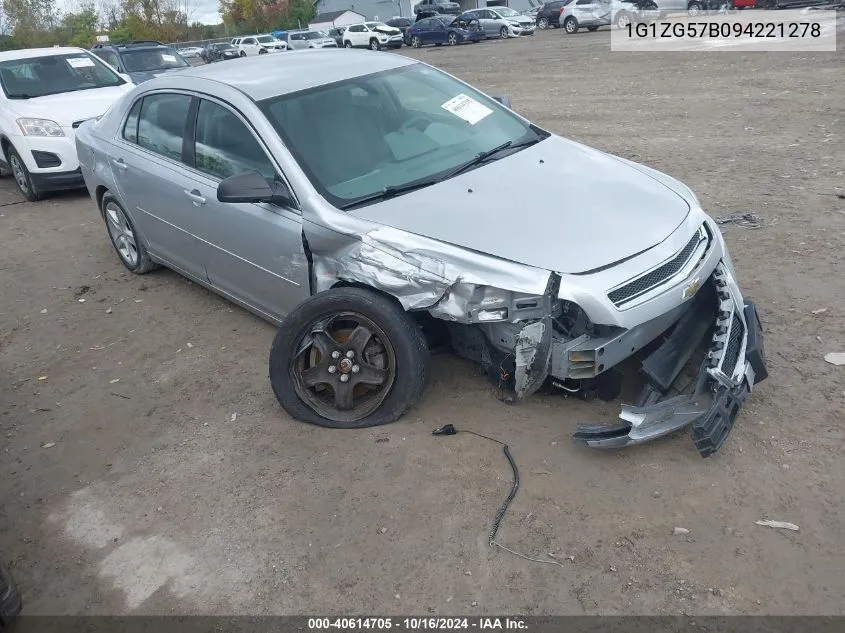 2009 Chevrolet Malibu Ls VIN: 1G1ZG57B094221278 Lot: 40614705