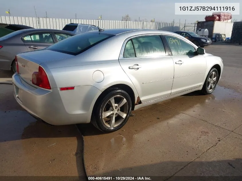 2009 Chevrolet Malibu Lt VIN: 1G1ZJ57B294111916 Lot: 40615491