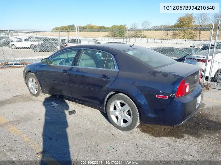 2009 Chevrolet Malibu Ls VIN: 1G1ZG57B994210540 Lot: 40623317