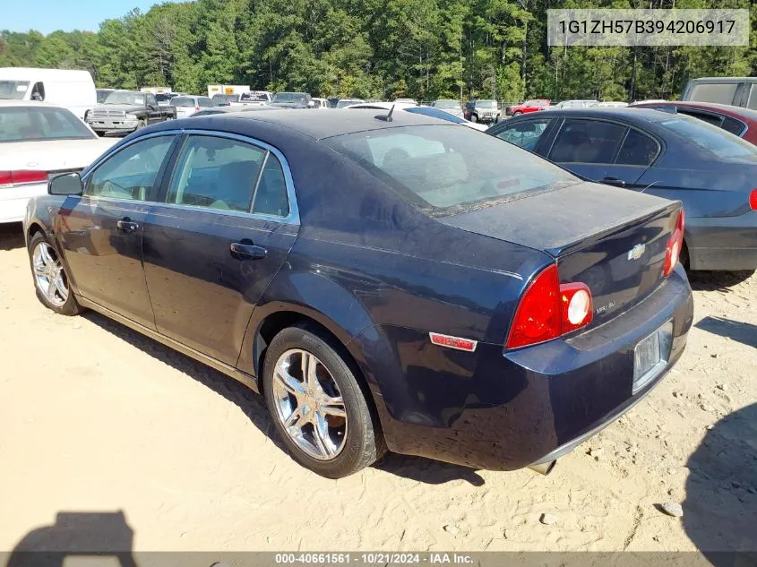 2009 Chevrolet Malibu Lt VIN: 1G1ZH57B394206917 Lot: 40661561