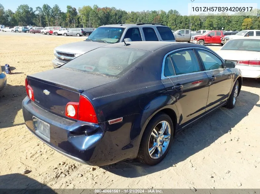 2009 Chevrolet Malibu Lt VIN: 1G1ZH57B394206917 Lot: 40661561