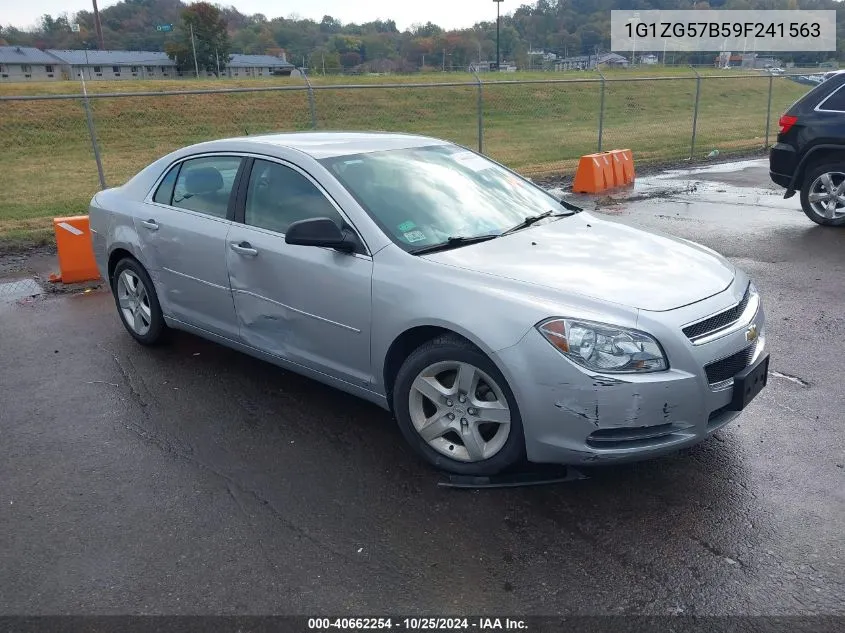 2009 Chevrolet Malibu Ls VIN: 1G1ZG57B59F241563 Lot: 40662254