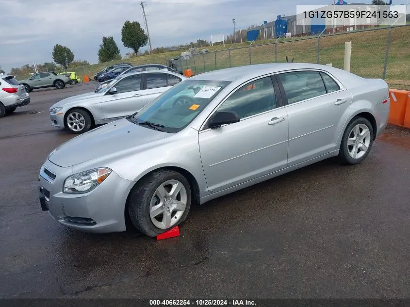 2009 Chevrolet Malibu Ls VIN: 1G1ZG57B59F241563 Lot: 40662254