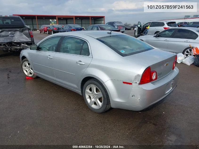 2009 Chevrolet Malibu Ls VIN: 1G1ZG57B59F241563 Lot: 40662254