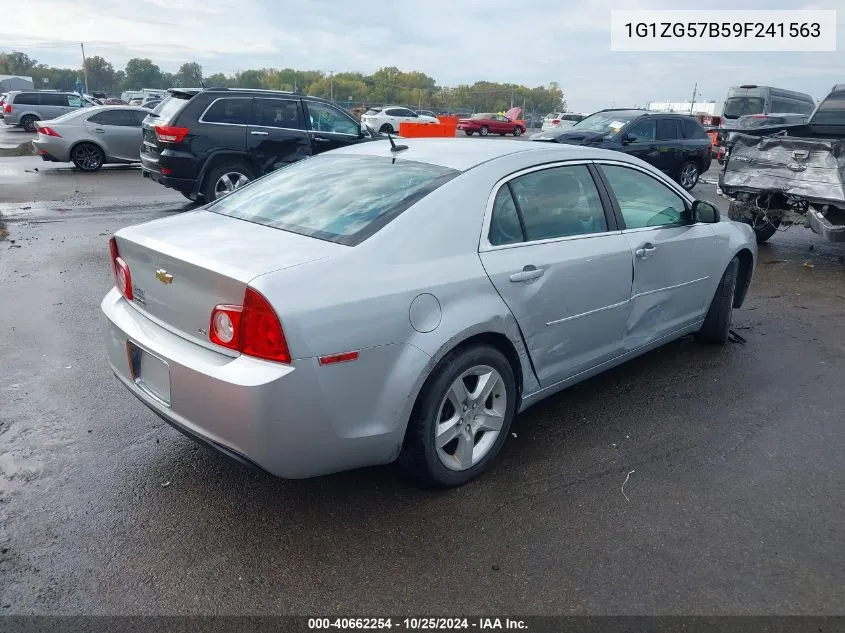 2009 Chevrolet Malibu Ls VIN: 1G1ZG57B59F241563 Lot: 40662254