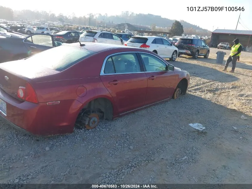 2009 Chevrolet Malibu Lt VIN: 1G1ZJ57B09F100546 Lot: 40670583