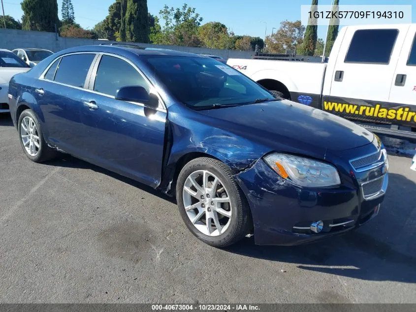 2009 Chevrolet Malibu Ltz VIN: 1G1ZK57709F194310 Lot: 40673004