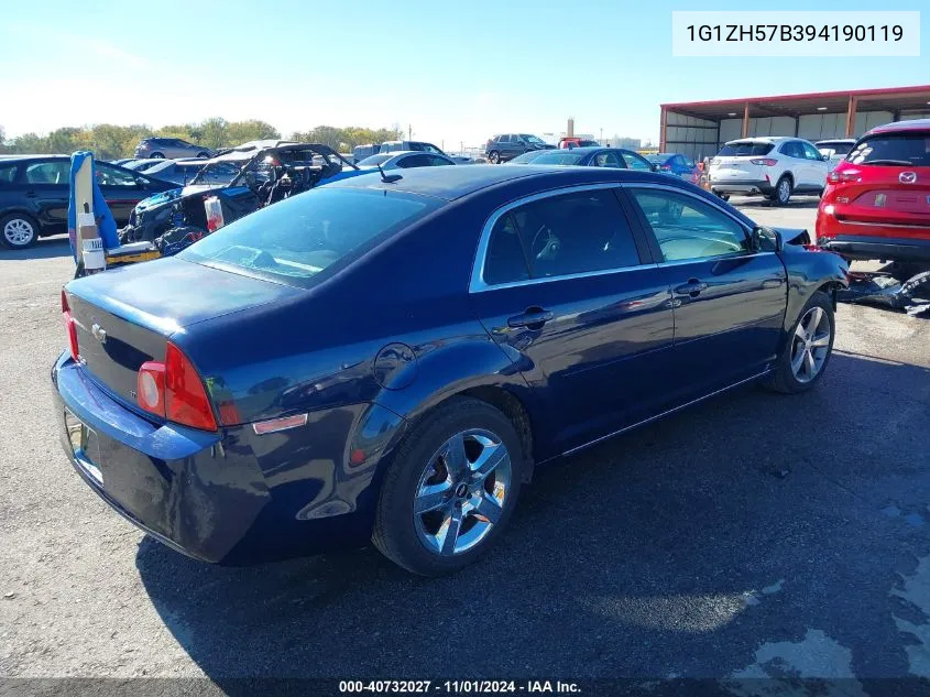 2009 Chevrolet Malibu Lt VIN: 1G1ZH57B394190119 Lot: 40732027