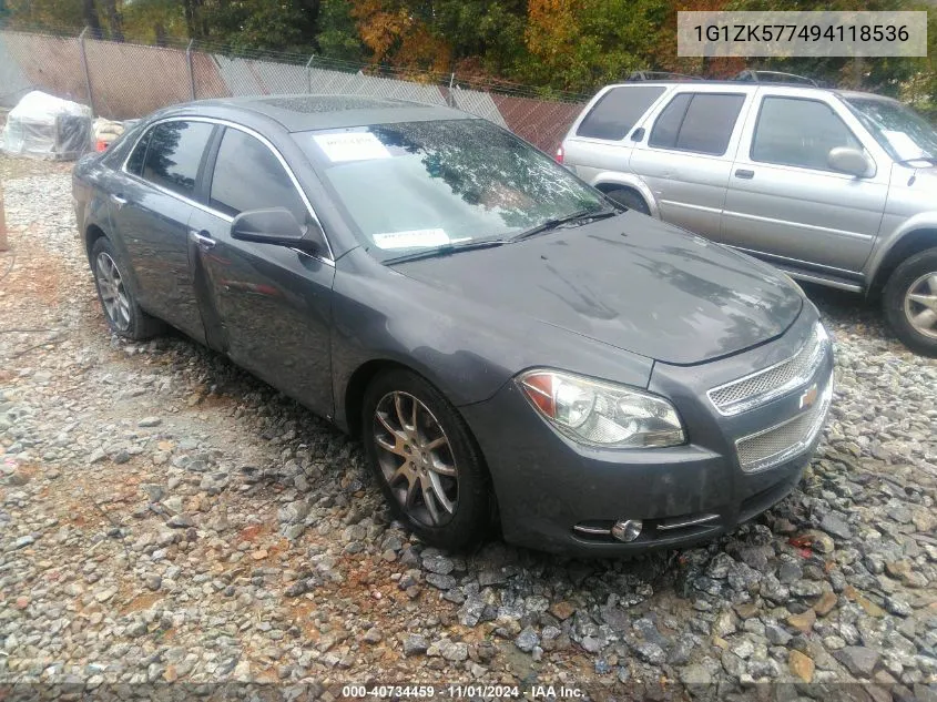 2009 Chevrolet Malibu Ltz VIN: 1G1ZK577494118536 Lot: 40734459