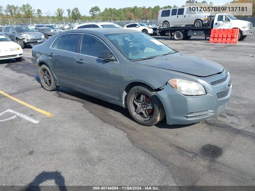 2009 Chevrolet Malibu Ls VIN: 1G1ZG57B89F137181 Lot: 40744594