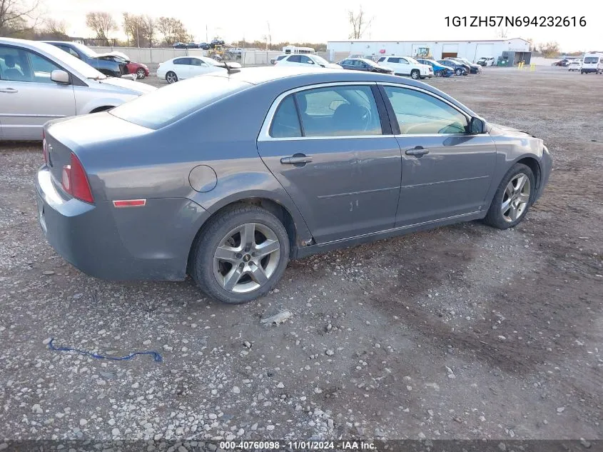 2009 Chevrolet Malibu Lt VIN: 1G1ZH57N694232616 Lot: 40760098