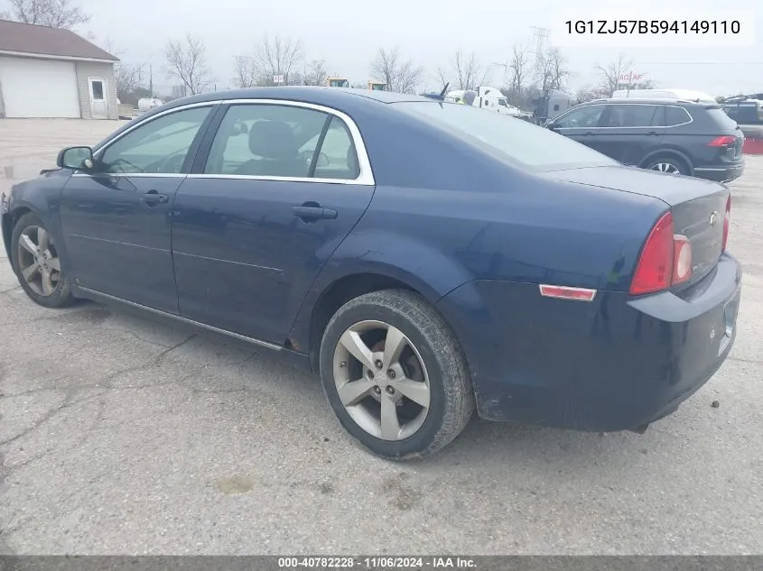 2009 Chevrolet Malibu Lt VIN: 1G1ZJ57B594149110 Lot: 40782228