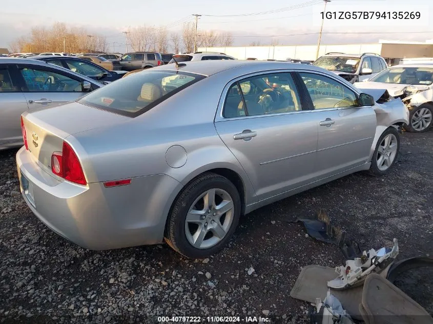 2009 Chevrolet Malibu Ls VIN: 1G1ZG57B794135269 Lot: 40797222