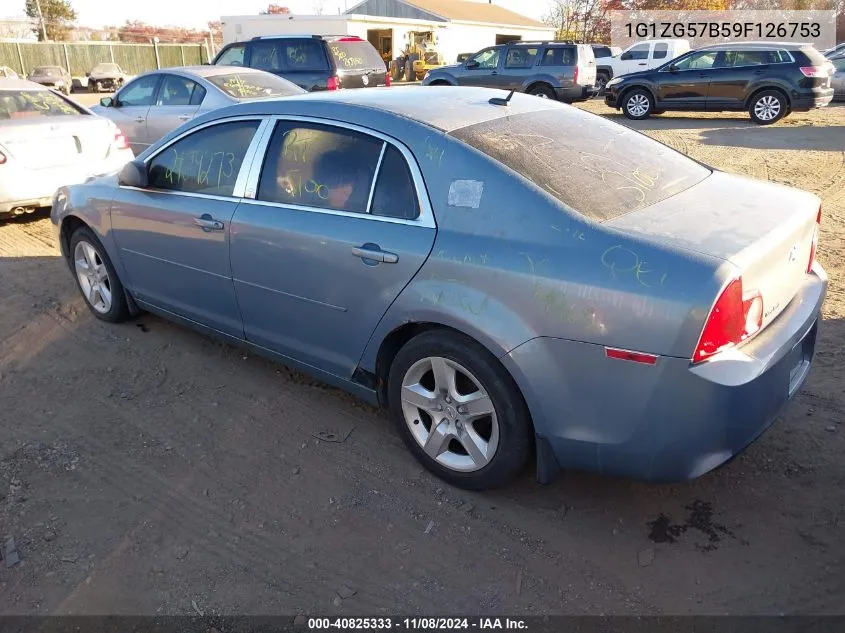 2009 Chevrolet Malibu Ls VIN: 1G1ZG57B59F126753 Lot: 40825333