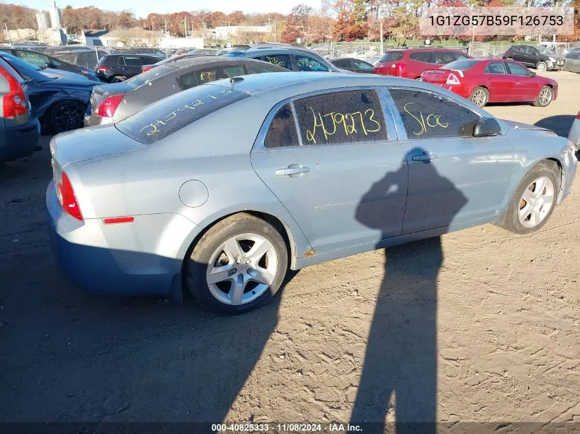 2009 Chevrolet Malibu Ls VIN: 1G1ZG57B59F126753 Lot: 40825333