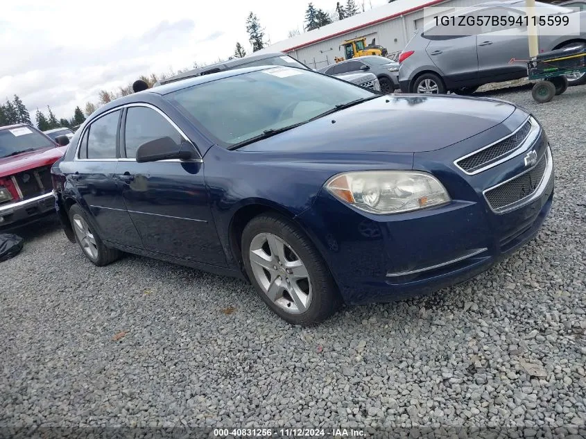 2009 Chevrolet Malibu Ls VIN: 1G1ZG57B594115599 Lot: 40831256