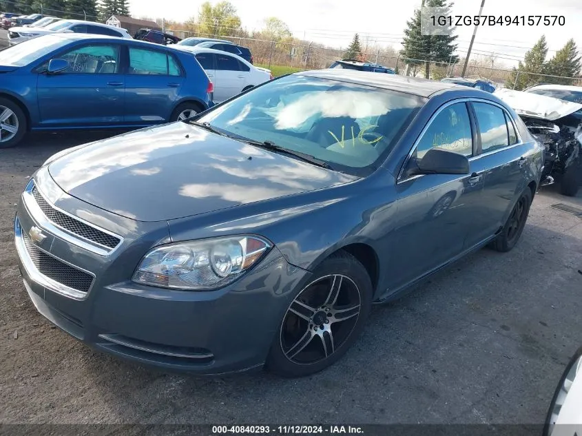 2009 Chevrolet Malibu Ls VIN: 1G1ZG57B494157570 Lot: 40840293