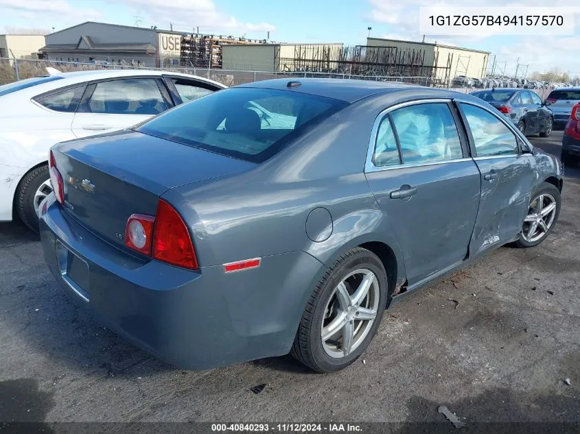 2009 Chevrolet Malibu Ls VIN: 1G1ZG57B494157570 Lot: 40840293