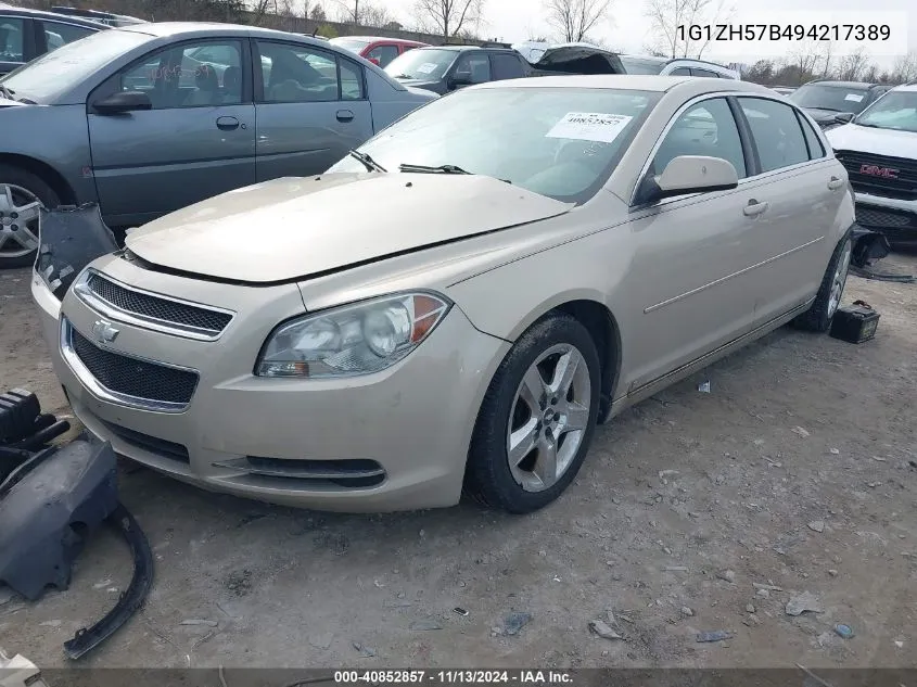 2009 Chevrolet Malibu Lt VIN: 1G1ZH57B494217389 Lot: 40852857