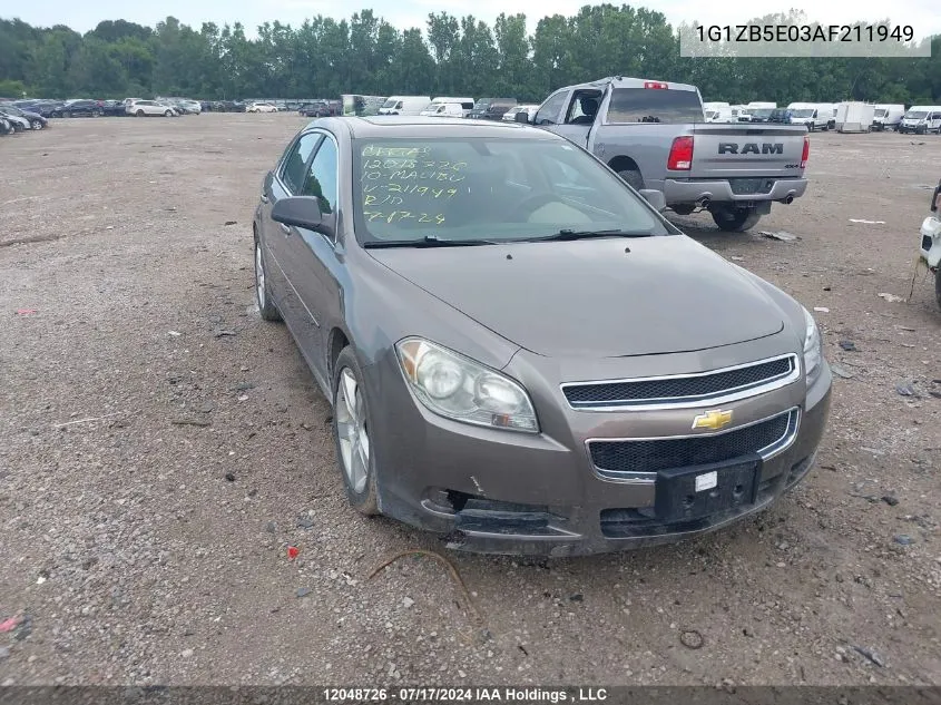 2010 Chevrolet Malibu VIN: 1G1ZB5E03AF211949 Lot: 12048726