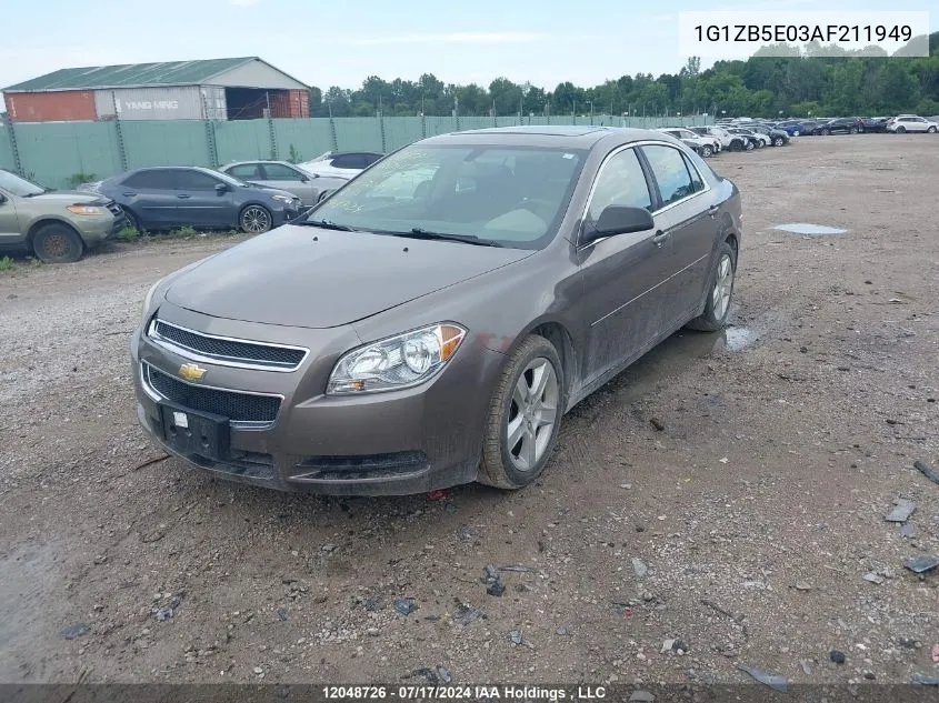 2010 Chevrolet Malibu VIN: 1G1ZB5E03AF211949 Lot: 12048726