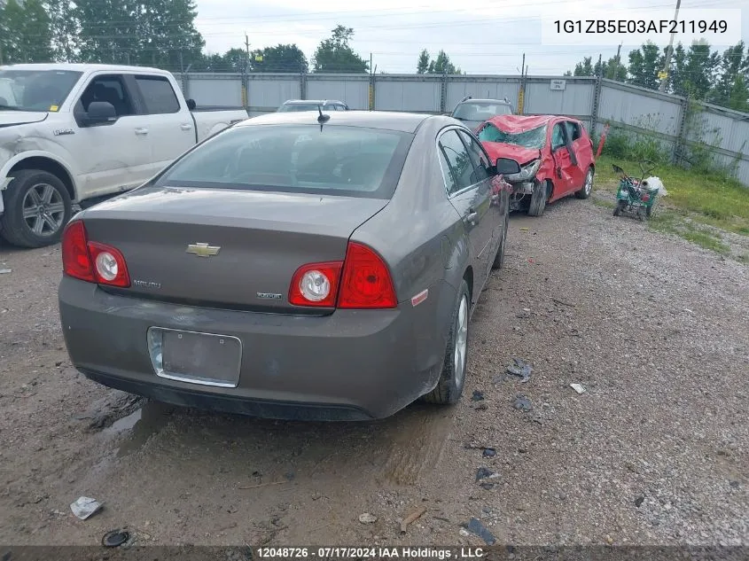 2010 Chevrolet Malibu VIN: 1G1ZB5E03AF211949 Lot: 12048726