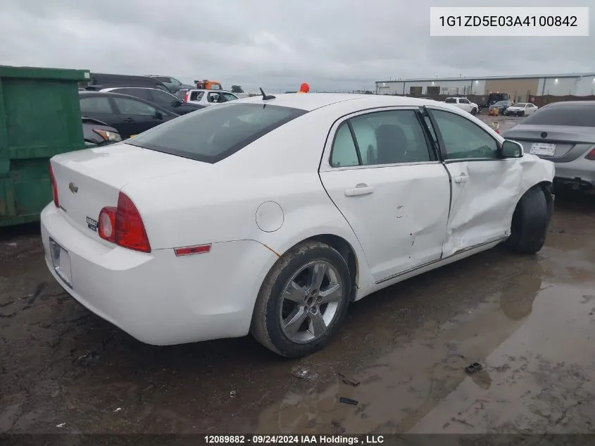 2010 Chevrolet Malibu VIN: 1G1ZD5E03A4100842 Lot: 12089882