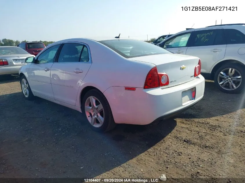 2010 Chevrolet Malibu VIN: 1G1ZB5E08AF271421 Lot: 12104407