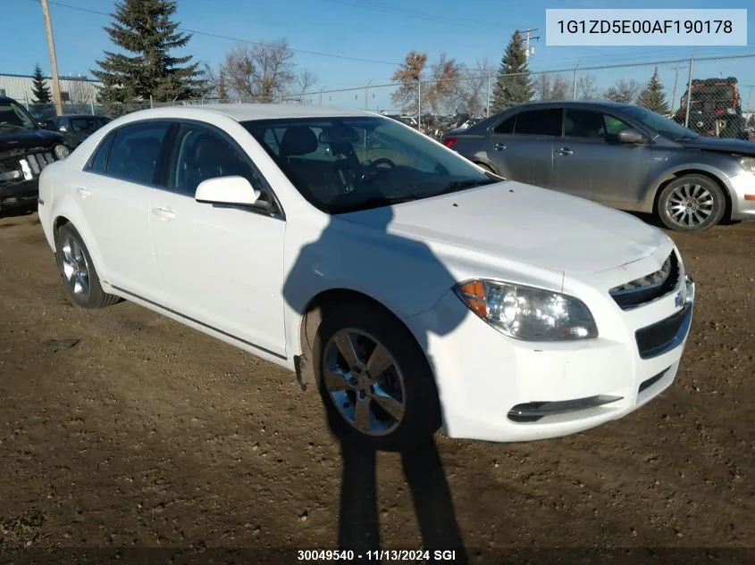 2010 Chevrolet Malibu 2Lt VIN: 1G1ZD5E00AF190178 Lot: 30049540